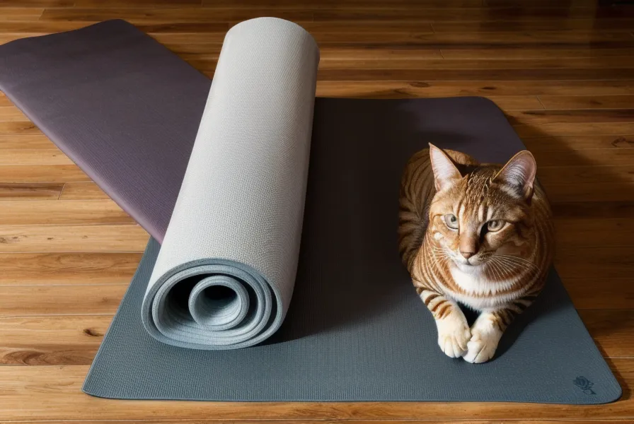 Nahaufnahme von Füßen auf einer Pilates-Matte beim Gleichgewichtstraining zuhause, die versuchen die Balance zu halten.