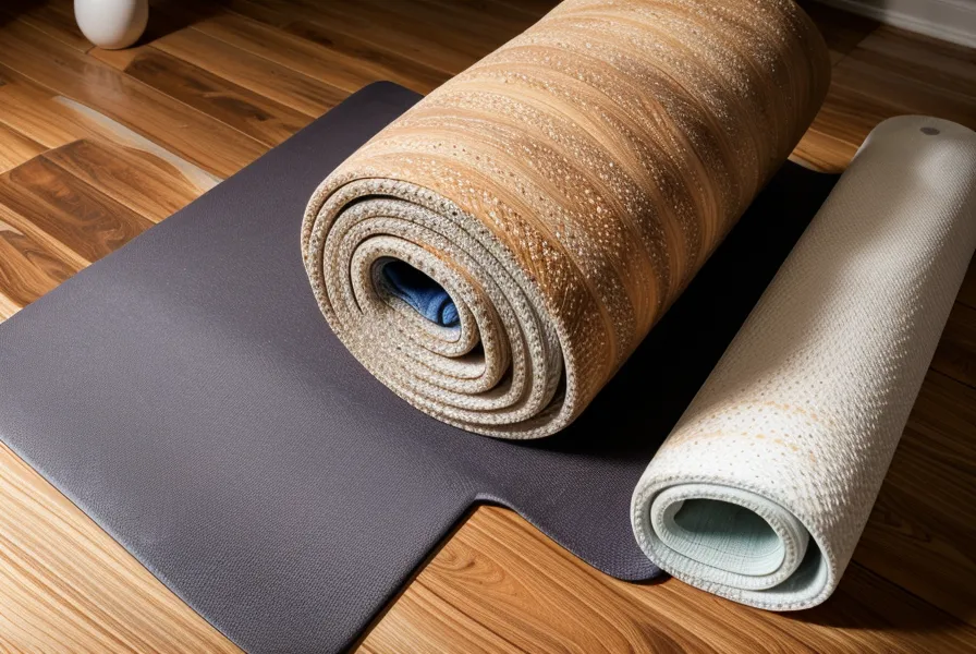 Nahaufnahme von gespreizten Zehen auf der Pilates-Matte beim Training für mehr Fußgesundheit