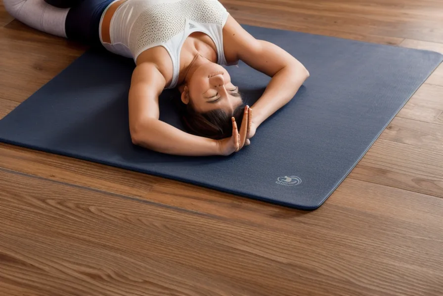 Hände auf einer Pilatesmatte als Symbol für Rumpfstabilität und Rückengesundheit im Home-Office