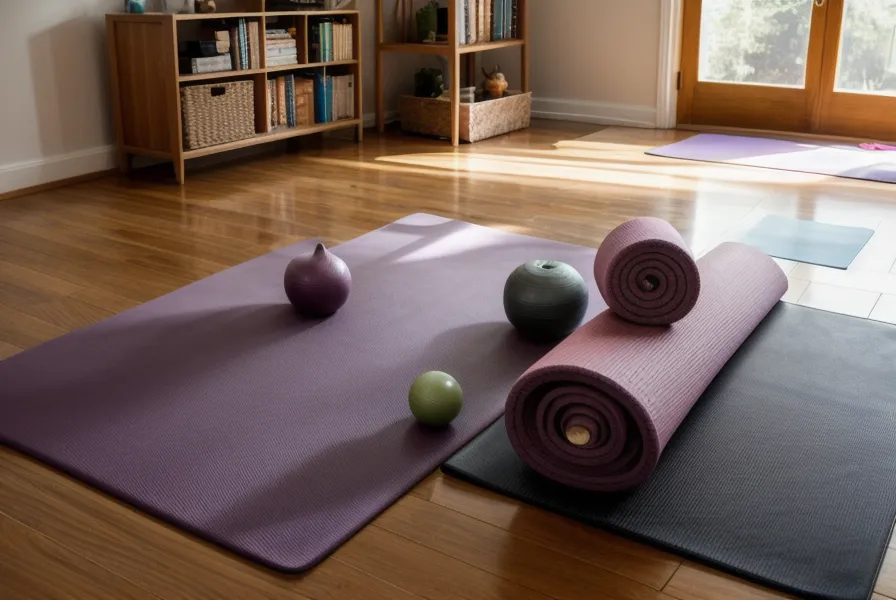 Pilates Ring mit 38 cm Durchmesser wird für Rumpfkraft im Rückentraining zusammengedrückt