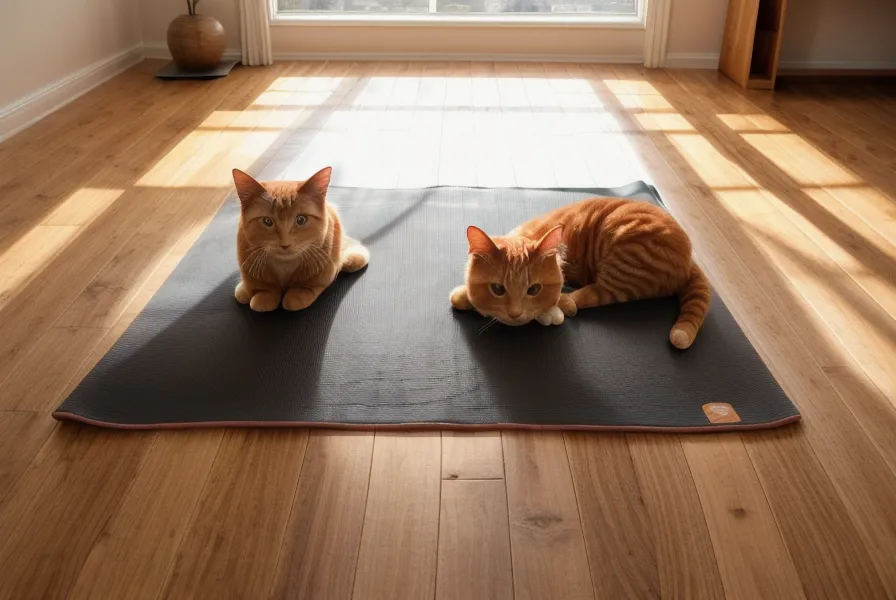 Tablet mit Pilates-Video für Rücken-Training zuhause im Büroalltag nach Feierabend
