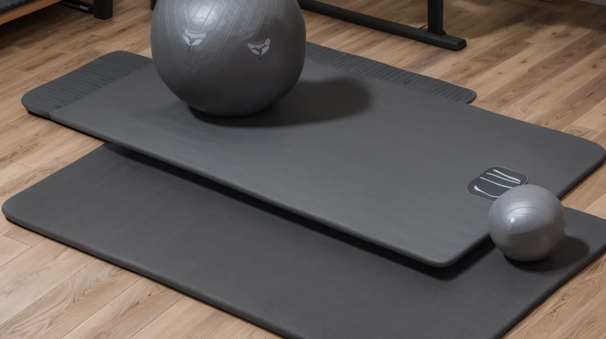 Pilates-Zubehör für zuhause im Wohnzimmer: Matte und Softball für mehr Rückengesundheit