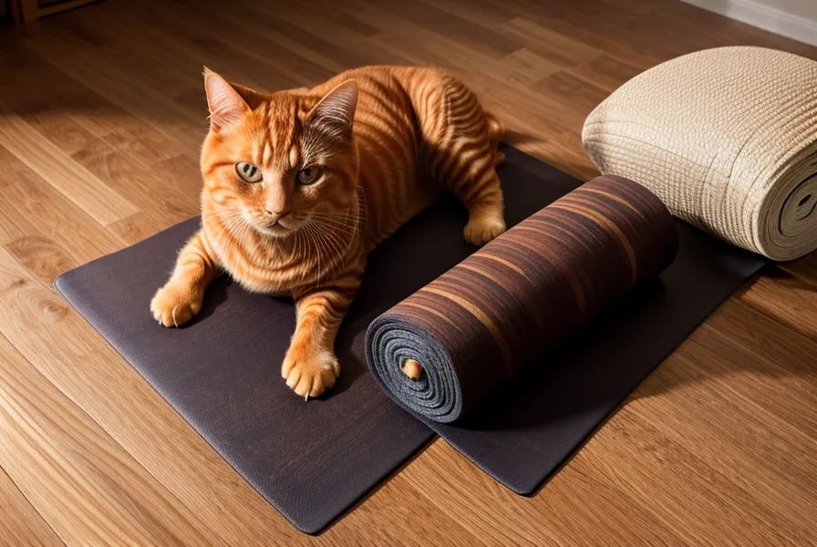 Barfuß auf der Pilatesmatte während der Feierabend-Routine gegen Rückenschmerzen