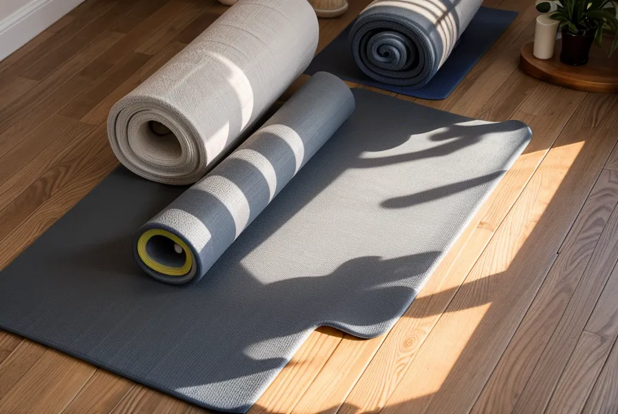 Nahaufnahme einer Rückendehnung auf der Trainingsmatte als Teil der abendlichen Stressbewältigung