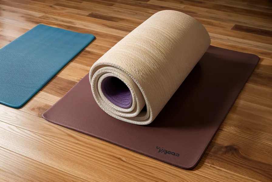 Laptop mit Pilates-Onlinekurs neben der Trainingsmatte für Pilates zuhause gegen Rückenschmerzen